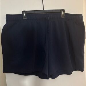 Terra & Sky blue shorts fleece comfy cozy size 2X NWT dark navy